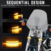 Motorcycle Turn Signals Strip, Flexible Universal 12V Led Blinkers Compatible