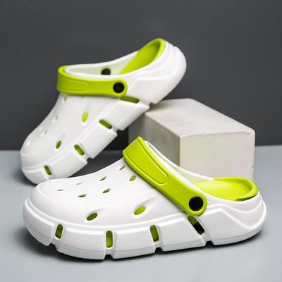 New Hole Shoes Fashion Outwear Anti Slip Beach EVA Material Increase Soft Sole Comfortable Casual Men's and Women's Universal Slippers