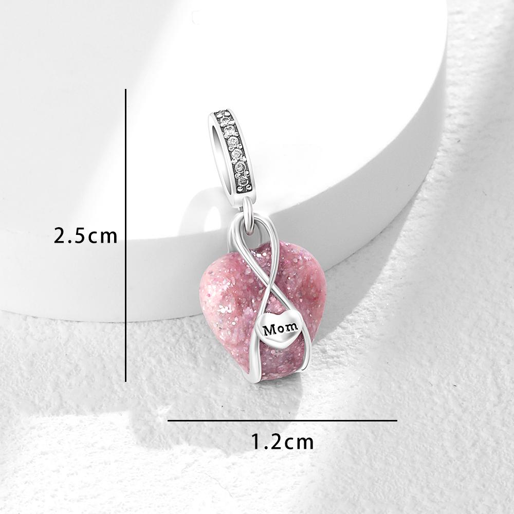 New Copper Romantic Pink Series Perfume Ice Cream Charm Bead Fit Bracelet Necklace Jewelry For Women