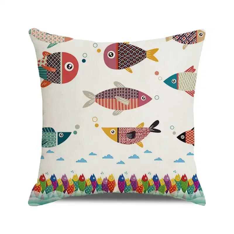 Beautiful Fish Pillowcase for Pillow Shark Pillow Case Decorative Cushion for Elegant Sofa Pillow Cover Interior for Home Decor