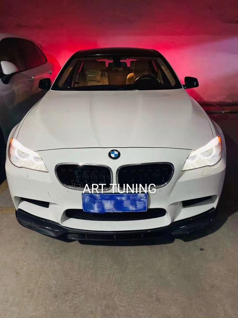 BMW 5 Series F10/F18 Carbon Fiber Front Lip Spoiler - V Style/M5 Design