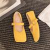Retro Square Head Baotou Half Slippers Women's 2025 Spring New One-pedal Lazy Casual Flat Bottom Birken Baotou Drag