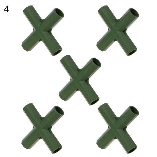 5Pcs Plastic 16mm 3/4/5 Ways Hose Connector DIY Assemble Rack Tube Joint Adaptor
