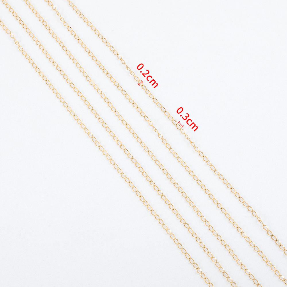 2M/roll Stainless Steel Thin Twist Chain 2mm Gold Color Silver Color Metal Link Chains for DIY Necklaces Bracelet Jewelry Making