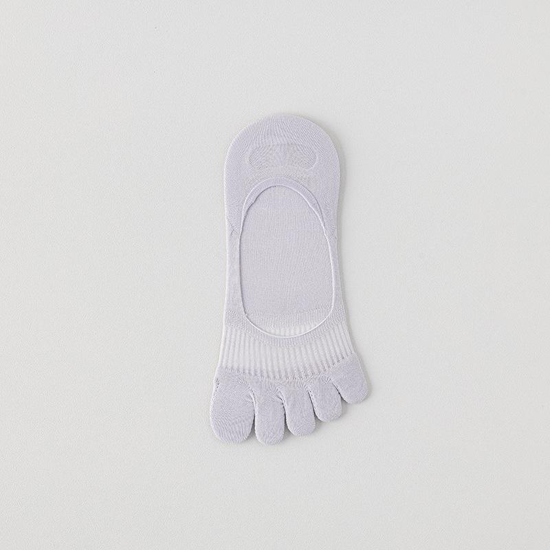 Five-finger Socks, Women's Boat Socks, Summer Thin Modal Mesh Breathable Invisible Toe Separation Socks, Solid Color Toe Ankle Socks