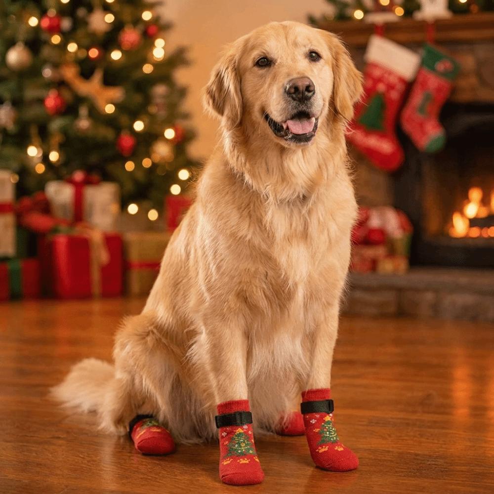 Breathable Non Slip Dog Socks Warm Paws Protectors Cartoon Pet Floor Socks Indoor Socks