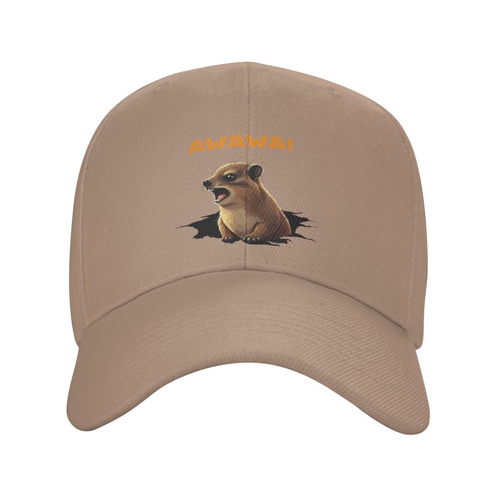 Rock Hyrax Lover Awawa Funny Groundhog Dassi Baseball Cap  UnisexTeens Custom Hats Summer Fitted Sport Sun Visor Snapback Cap