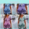 Floral Print T Shirt With 3d Digital Ink For Casual Women Summer Wear
