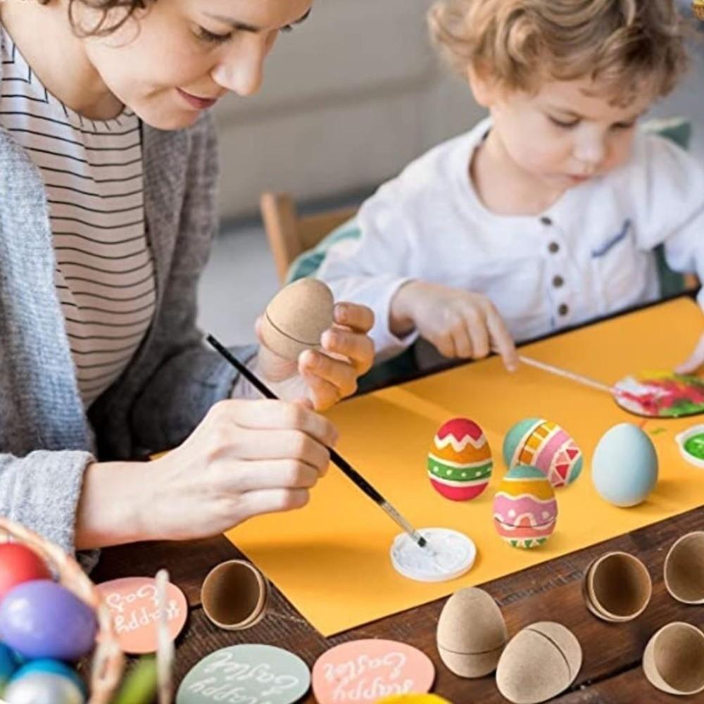 Adorabili Uova di Carta di Pasqua Non Verniciate Uovo di Polpa di Carta per Artigianato Uova di Pasqua Fai da Te Giocattoli Fatti a Mano per Bambini