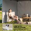 3-piece Set Side Panels with Zipper for 3 x 3 m Gazebo, Light Grey