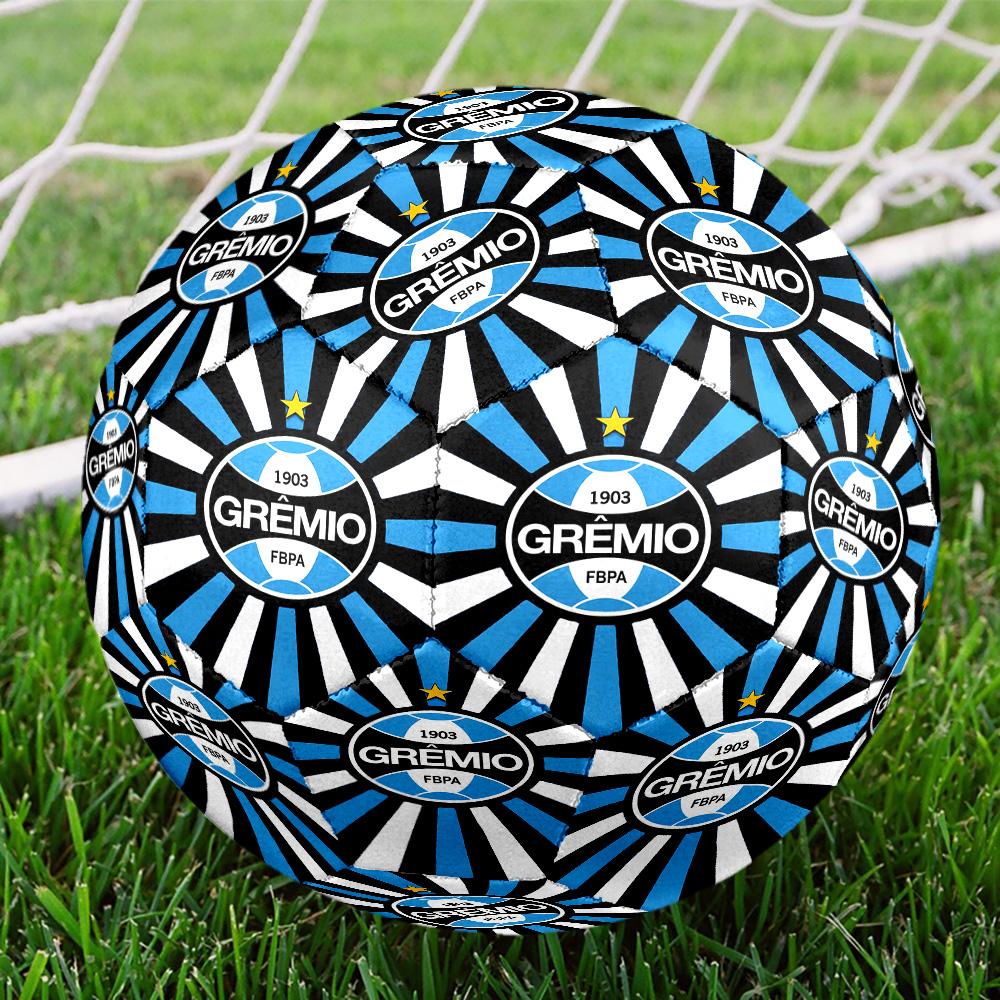Gre-mio Football Badge Printed Size 5 Soccer Balls, High-Quality, Anti-Slip, Protective Football, A Unique Gift , Birthdays, Christmas Gifts