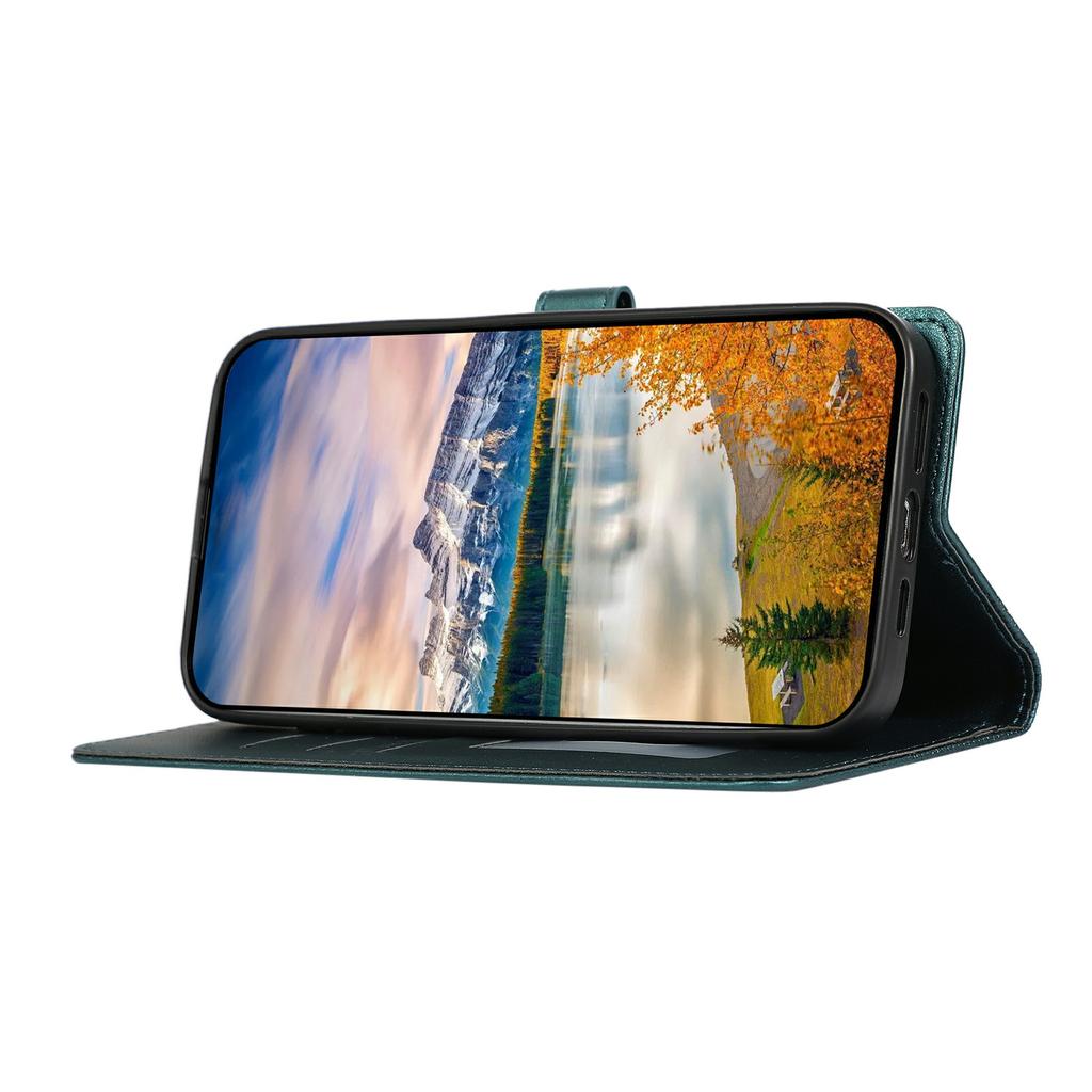 For iPhone 16 Case 3D Rhombus Grid Imprinted Wallet Leather Phone Cover with Lanyard