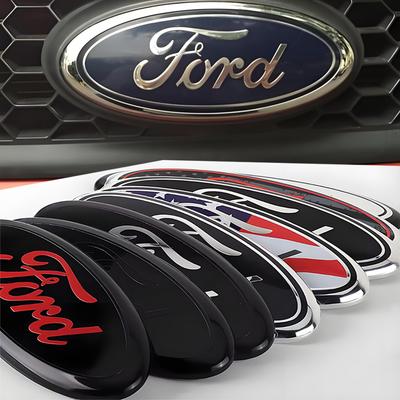 Cmfhtb1 For Focus Fiesta Ranger Mondeo Mustang Car Badge Front Grille Rear Trunk Hood Lid Logo Decor Cover Emblem Auto Accessories