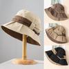 Casual Solid Color Ladies Sun Hat Sun Protection Thin Style Bucket Hat Dome Fisherman Hat Summer Season