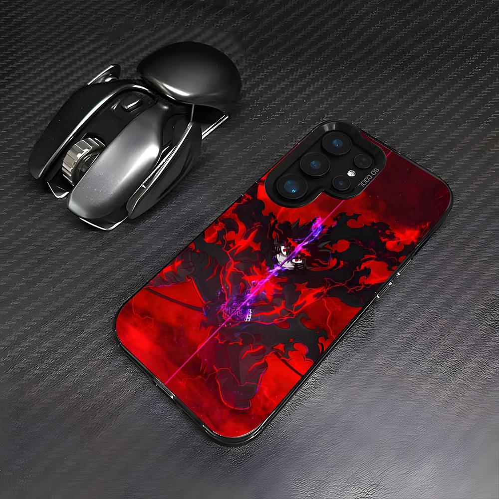 Asta Cartoon B-Black Phone Case For Samsung S26 S25 Plus S20 S20 Plus S22 Ultra S23 FE S21 Plus S21 Ultra Colorful Cover