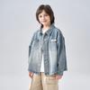 Montagut Kids' Stand-Collar Denim Work Jacket