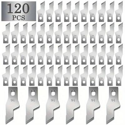 120 Pcs Engraving Blades SK5 Carbon Steel #16 Blade Spare Parts Replacement Blades for Craft Knives with Storage Case for Crafts Hobbies