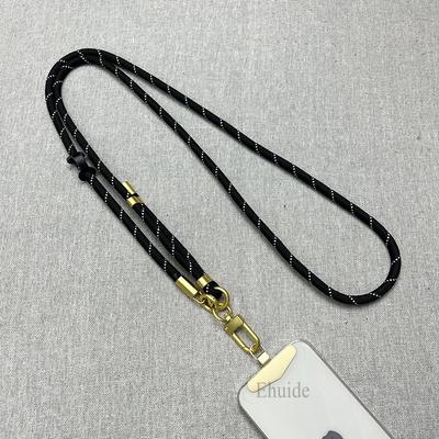 Nuovo Cordino Fibbia Dorata Regolabile Polso Mano Tracolla Cavo Appendi Lunghezza 150CM Cellulare Catena da Spalla Corda per Chiavi