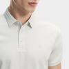 FILA White Minimalist Fashion Light Business Casual Comfortable Versatile Knitted Short Sleeve Polo Shirt Men polo shirts Steam-Grey F11M613103FGY