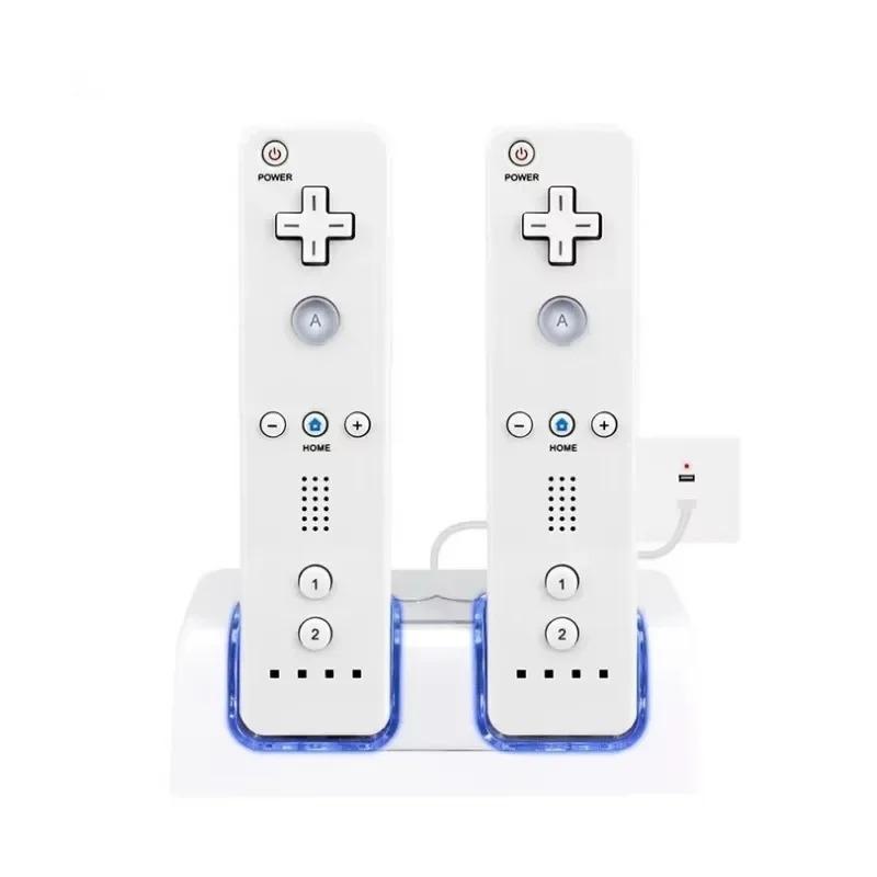 2-in-1 Charging Station Dock Stand +2800mAh Rechargeable Battery for Wii Gamepad Remote Controller Charger Dock Station