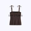 Spring New Women's Clothing French Style Design Bowknot Decoration Stretch Camisole Tops 4661022