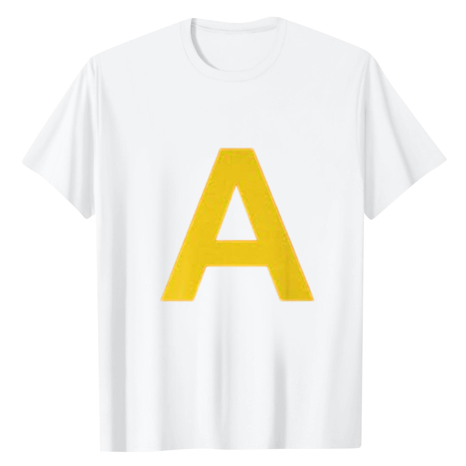 

Женский повседневный топ с принтом букв, круглым вырезом и короткими рукавами XL белый