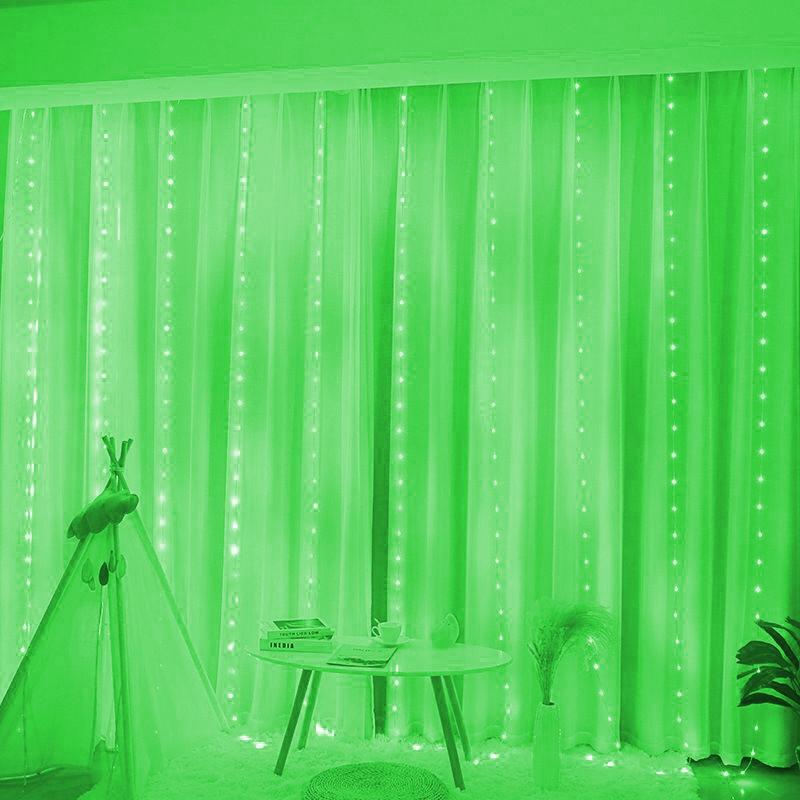 

Рождественская светодиодная гирлянда-занавес, сказочные огни, праздничное украшение для вечеринки, свадьбы, USB, пульт, 8 режимов, освещение водопадом для спальни USB-3Mx1M 100LEDs