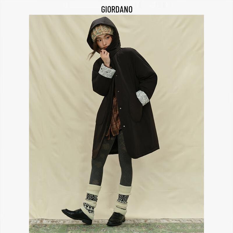 

Giordano Women s Designer Hooded Padded Coat S