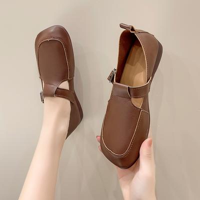 Fashion 2024 Autumn New Fashion Shoes for Women Slip On Women Flats Round Toed Buckle Luxury Mother Shoes Female Zapatos De Mujer
