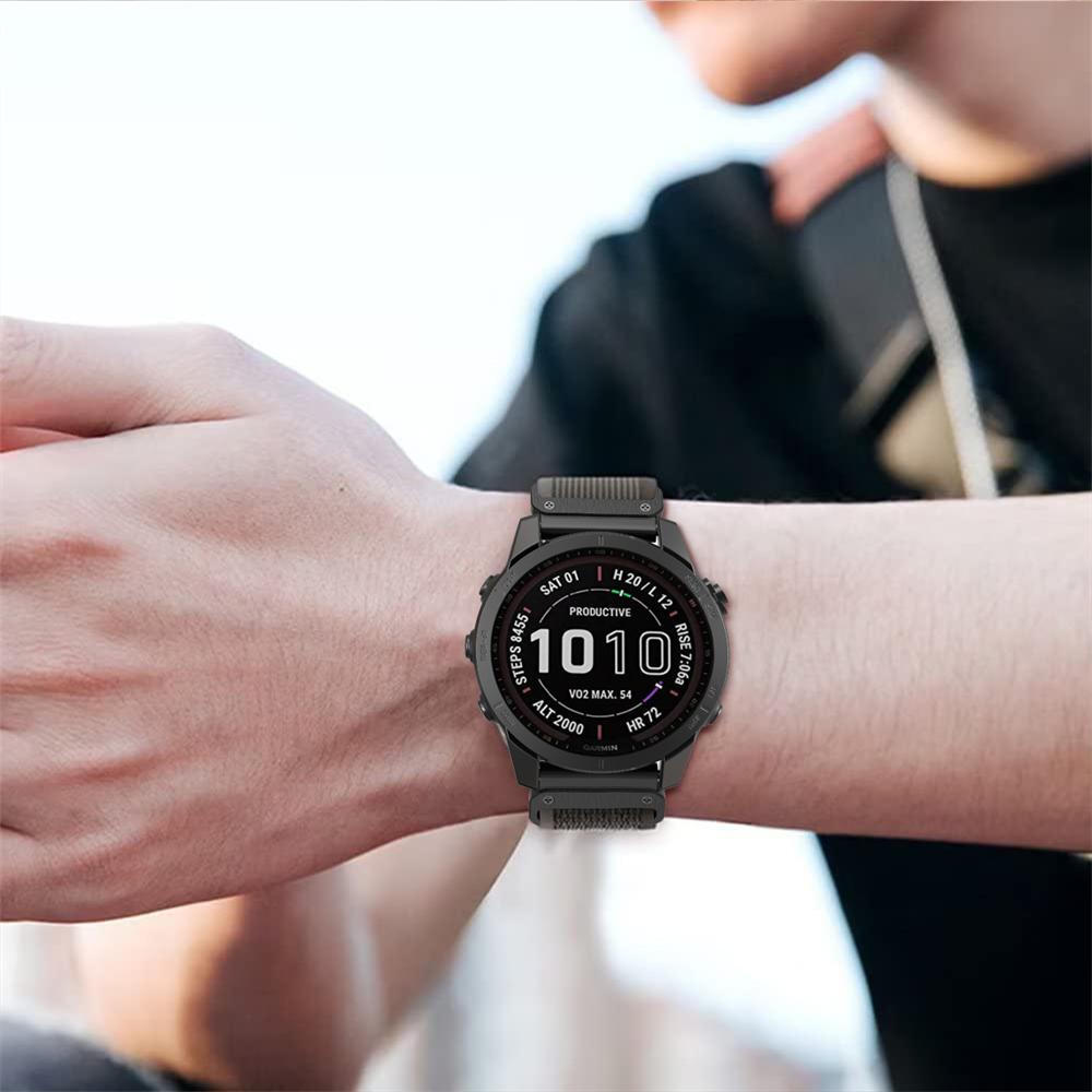 22mm 26mm Nylon Strap For Garmin Epix Pro 51mm 47mm Mk2i/Mk1 Enduro MARQ Gen 2 Outdoor Canvas Trail Loop Braided Quick Fit Bands