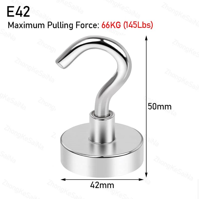 60/40/20Pcs Strong Magnet Hooks Neodymium Magnetic Hooks Heavy Duty Earth Magnets with Hook Cruise Hook Magnets for Refrigerator
