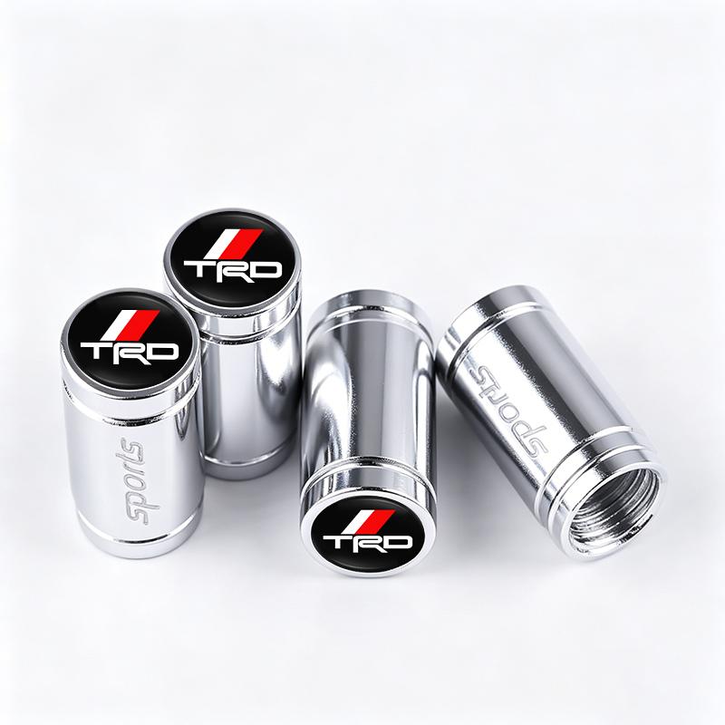 4Pcs Matt Car Wheel Tire Valve Caps for Toyota TRD RAV4 Corolla Camry Frontier Supra C-HR Tacoma PradoCorolla CHR Accessorie