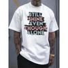 European Sizes Men's White T - Shirt_ Solo Shine_ Empowerment Tee