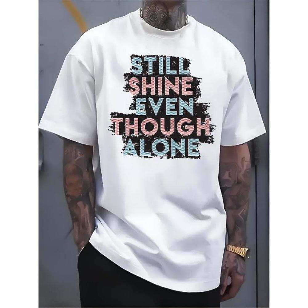 

European Sizes Men s White T - Shirt_ Solo Shine_ Empowerment Tee XXXXXL чорний