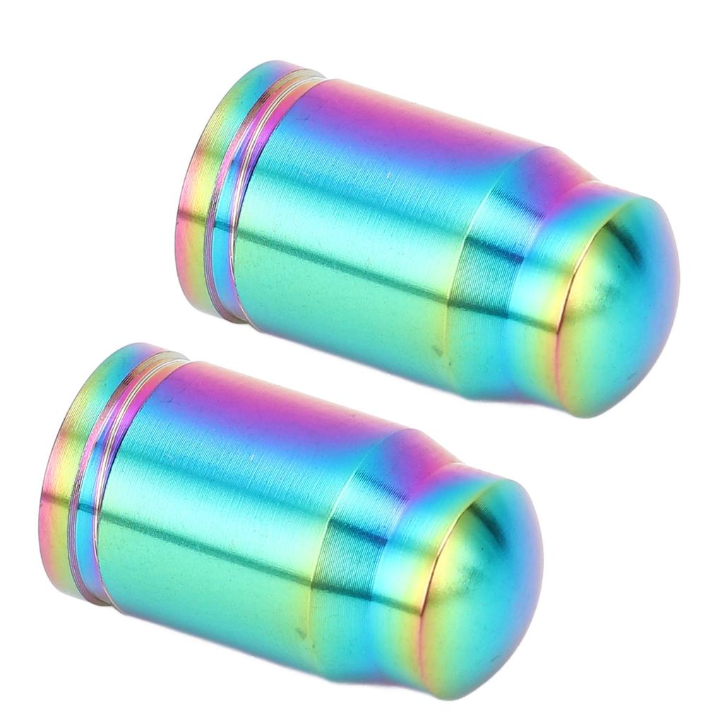 2 Pack Bike Valve Stem Caps Ti Alloy Dust Proof Heavy Duty Universal Bike Tire Valve Stem Cap Cover for Mountain Road