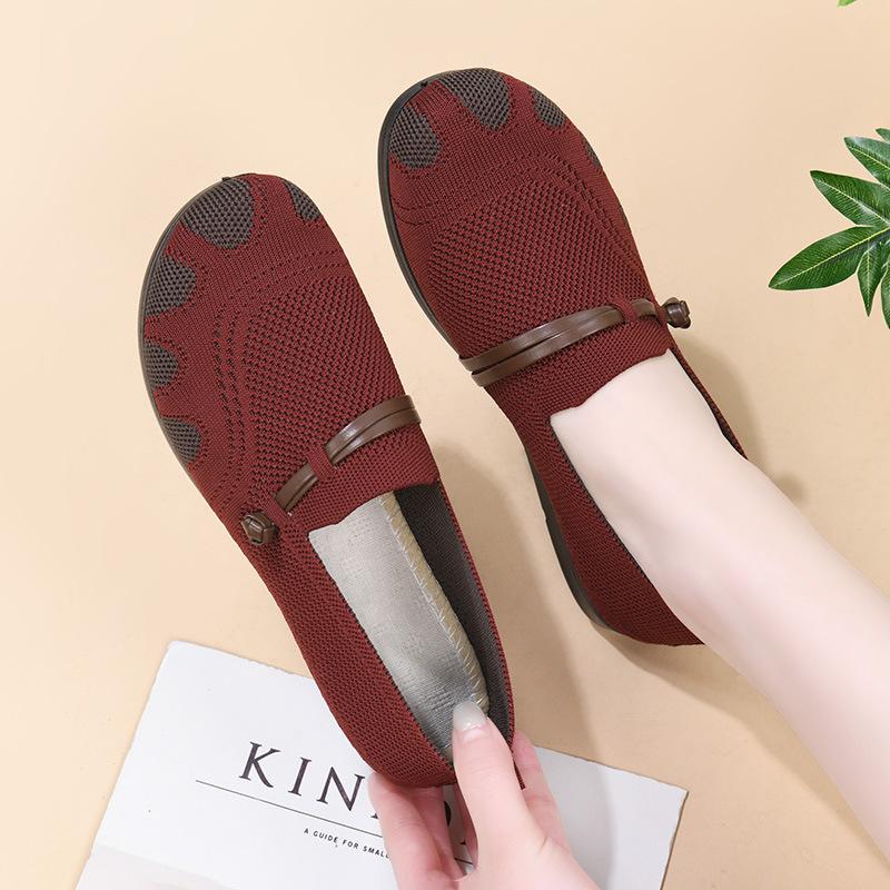 Schuhe Damen Frühling und Herbst neue Mode lässige Einzelne Schuhe Damen flacher Mund ein Pedal Mutterschuhe keine müden Füße Faulenzerschuhe Damen