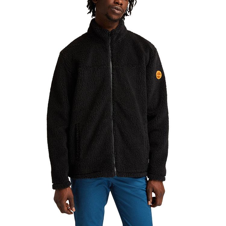 Timberland Fleece Lined Casual Stand Collar Jacket Men Jackets Black A43P2-001