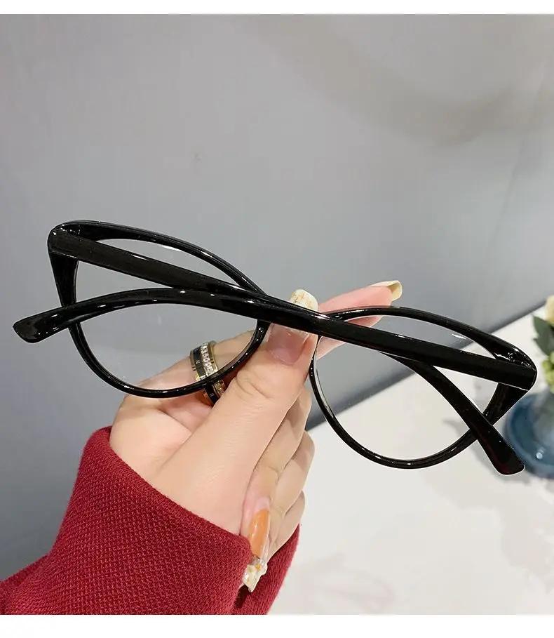 Fashion Cat Eye Plastic Glasses Frame Anti-blue Light Computer for Men Vintage Square Plastic Eyeglasses Frame Women Eyewear