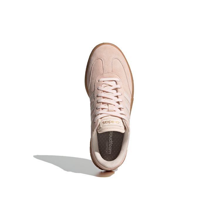 adidas Neo Gradas Synthetic Leather Retro Casual Slip-Resistant Low-Top Skate Shoes Women Sneaker Nude-Pink FW7209
