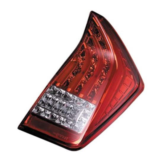 Valenti Jewel LED Tail TRAD Sequential for Prius Half Lamps, Model, (30 Series), Red/Chrome, TT30PRI-HC-2