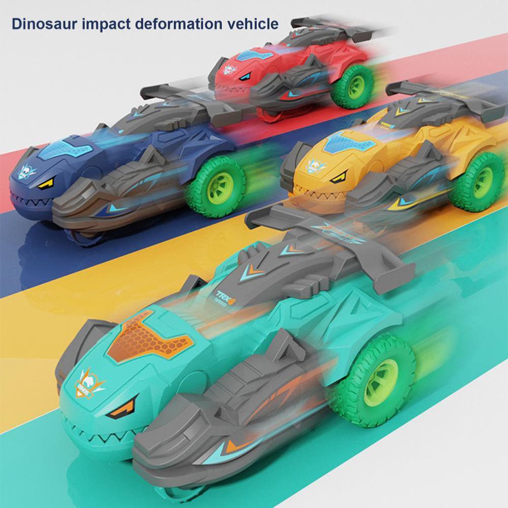 Doodle Toy Car Transforming Dinosaur Car Deformation Car Toys Inertial Sliding Dino Car Car Model