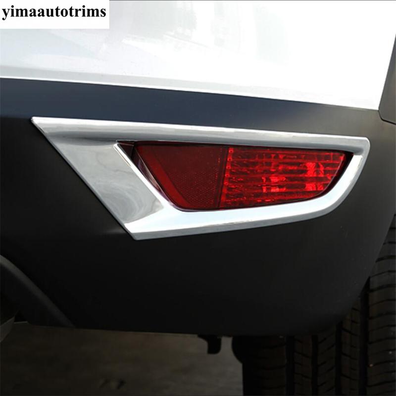 2 Stück Chrom Heckstoßstange Nebelscheinwerfer Licht Dekoration Rahmen Abdeckung Zierleiste Für Mazda CX-3 CX3 2015 - ABS Zubehör Exterieur Kit