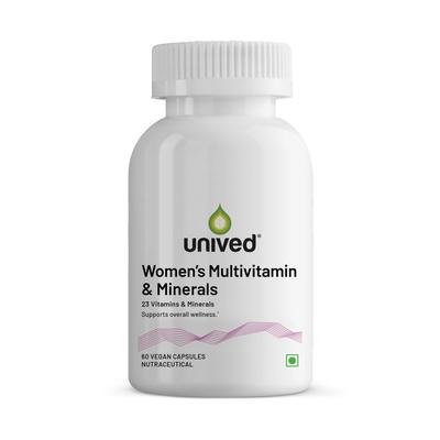Unived Multivitamin & Minerals for Women | 100% RDA of All Vitamins with Algae Calcium & Plant-Based Vitamin D3 Plus Important Minerals | Complet