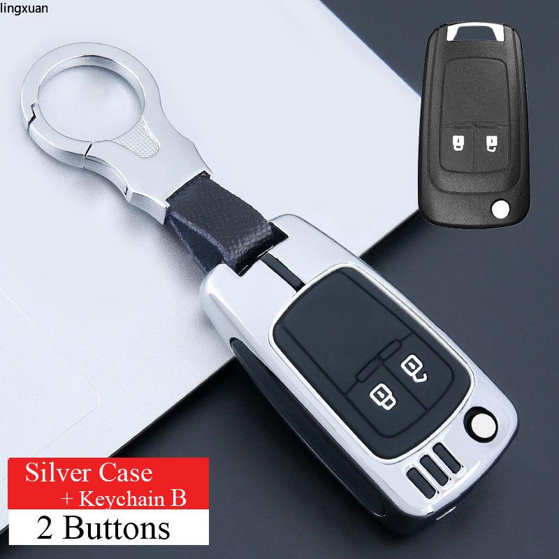 Zinc Alloy +Silicone Car Key Case for Buick For Chevrolet Cruze Aveo Trax Opel Astra Corsa Meriva Zafira Antara J Remote Protect