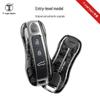 Real Carbon Fiber Key Case for Cayenne, Macan, 911, Panamera with Forged Pattern