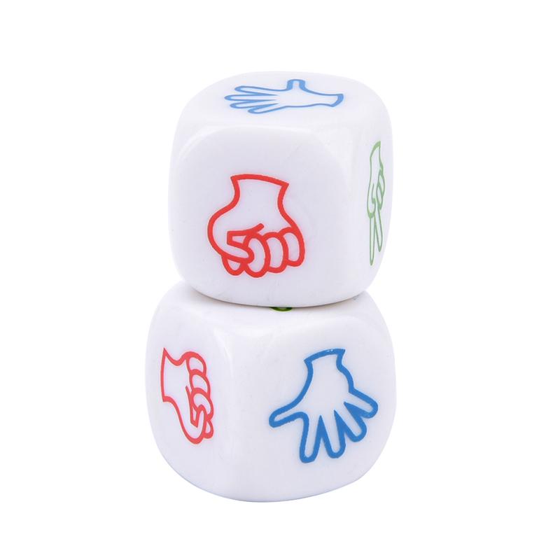 2Pcs Finger Guessing Game Dice Toys Scissors Stone Family Party Board Game