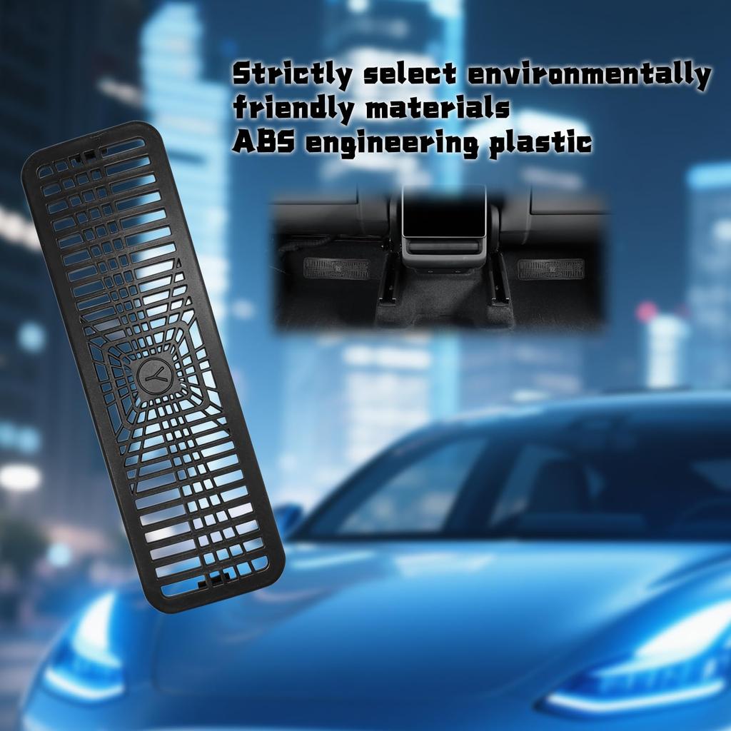 2Pcs Rear Seat Under-Seat Air Vent Grille Protectors for Tesla Model Y Juniper 2025 2026 Impact-Resistant AC Outlet Covers Tool-Free Interior Acces