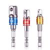 3-Piece Nickel-Plated Extension Rod Set for Drill to Wrench Conversion