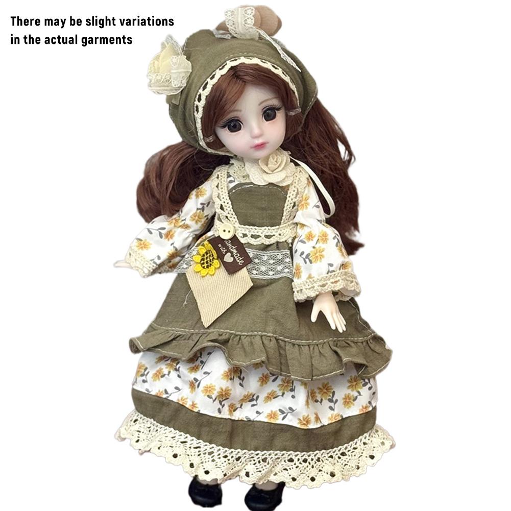 30cm BJD Doll Eclectic High End Design Princess Dress Up Set With Long Hair High Heel Beautiful 3D Eyes Beautiful Accessories
