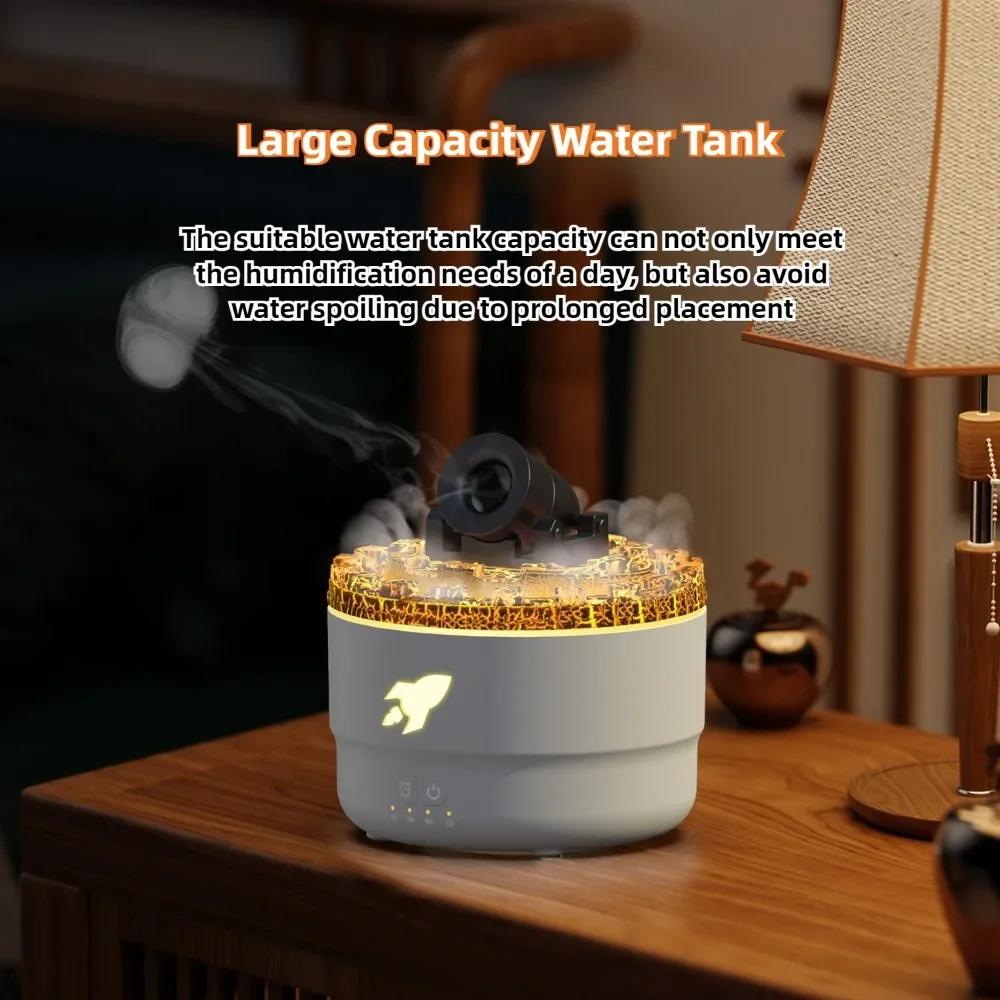 Creative Volcanic Crack Light Artillery Air Humidifier Aromatherapy Diffuser for Car Home Ring Spray Electric Aroma Diffuser